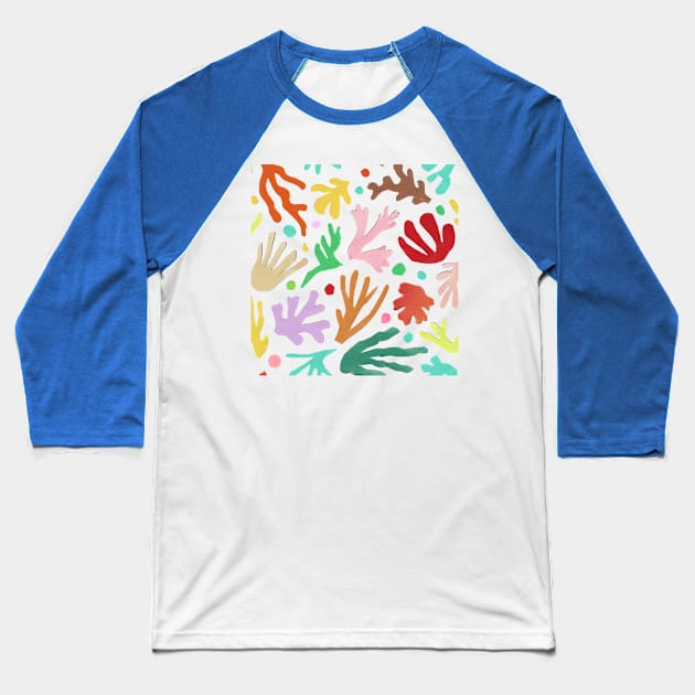 Transparent Matisse Seaweeds Baseball T-Shirt by Salty Siren Studios